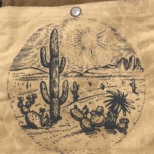NWT Myra bag canvas crossbody messenger bag with leather strap. Southwestern.